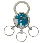 Amphisbaena Two Platform Dtn Node Vector File 3-Ring Key Chain Front