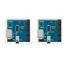 Amphisbaena Two Platform Dtn Node Vector File Cufflinks (square) by Sapixe