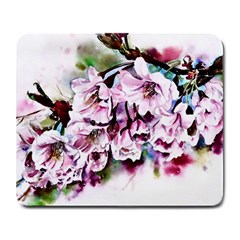 Watercolour-cherry-blossoms Large Mousepads