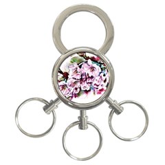 Watercolour-cherry-blossoms 3-ring Key Chain by Jancukart