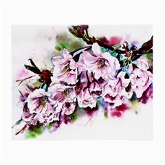 Watercolour-cherry-blossoms Small Glasses Cloth (2 Sides) by Jancukart