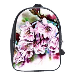 Watercolour-cherry-blossoms School Bag (large) by Jancukart