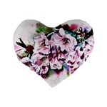 Watercolour-cherry-blossoms Standard 16  Premium Heart Shape Cushions Back