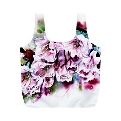 Watercolour-cherry-blossoms Full Print Recycle Bag (m)