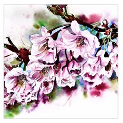 Watercolour-cherry-blossoms Square Satin Scarf (36  X 36 )