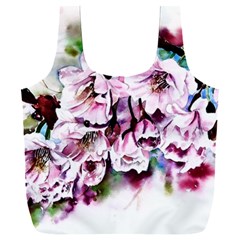 Watercolour-cherry-blossoms Full Print Recycle Bag (xxxl) by Jancukart