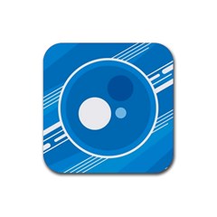 Background-blue-modern-creative Rubber Coaster (square)