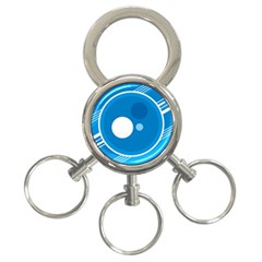 Background-blue-modern-creative 3-ring Key Chain