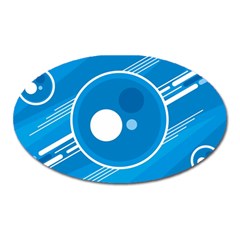 Background-blue-modern-creative Oval Magnet