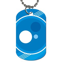 Background-blue-modern-creative Dog Tag (one Side)