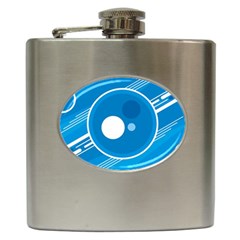 Background-blue-modern-creative Hip Flask (6 Oz)