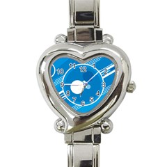 Background-blue-modern-creative Heart Italian Charm Watch