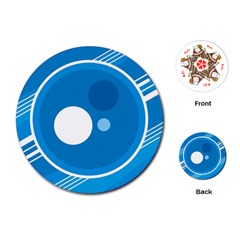 Background-blue-modern-creative Playing Cards Single Design (round)