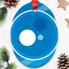 Background-blue-modern-creative Oval Ornament (two Sides)