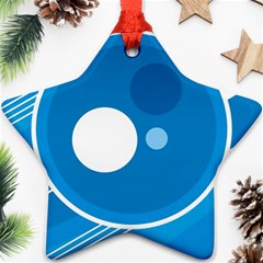 Background-blue-modern-creative Star Ornament (two Sides)