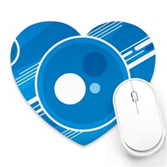 Background-blue-modern-creative Heart Mousepads