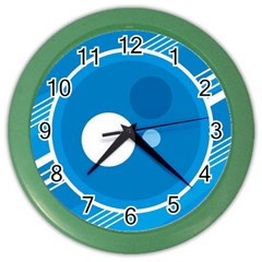 Background-blue-modern-creative Color Wall Clock