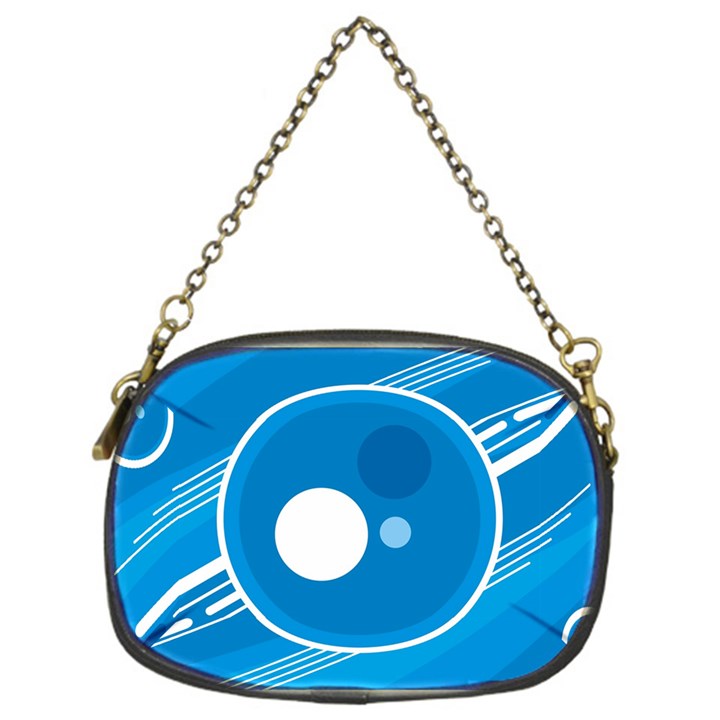 Background-blue-modern-creative Chain Purse (One Side)