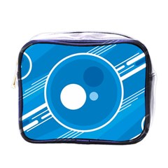 Background-blue-modern-creative Mini Toiletries Bag (one Side)