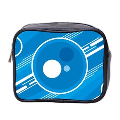 Background-blue-modern-creative Mini Toiletries Bag (two Sides)