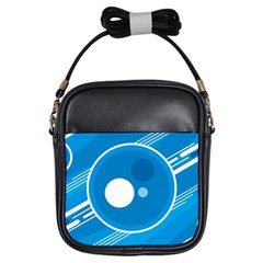 Background-blue-modern-creative Girls Sling Bag