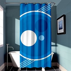 Background-blue-modern-creative Shower Curtain 36  X 72  (stall) 