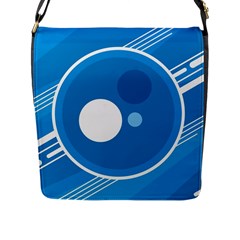 Background-blue-modern-creative Flap Closure Messenger Bag (l)