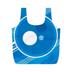 Background-blue-modern-creative Full Print Recycle Bag (m) by Jancukart