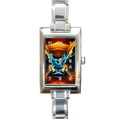 Duck-crazy-duck-abstract Rectangle Italian Charm Watch