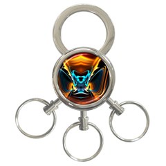 Duck-crazy-duck-abstract 3-ring Key Chain