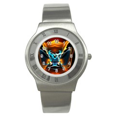 Duck-crazy-duck-abstract Stainless Steel Watch