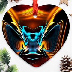 Duck-crazy-duck-abstract Heart Ornament (two Sides) by Jancukart