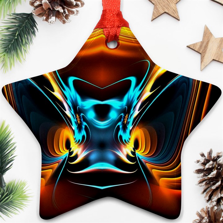 Duck-crazy-duck-abstract Star Ornament (Two Sides)