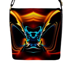 Duck-crazy-duck-abstract Flap Closure Messenger Bag (l) by Jancukart