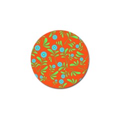 Background-texture-seamless-flowers Golf Ball Marker