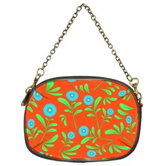 Background-texture-seamless-flowers Chain Purse (two Sides)