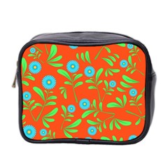 Background-texture-seamless-flowers Mini Toiletries Bag (two Sides)