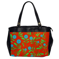 Background-texture-seamless-flowers Oversize Office Handbag