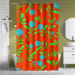 Background-texture-seamless-flowers Shower Curtain 48  X 72  (small)  by Jancukart