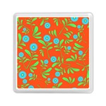 Background-texture-seamless-flowers Memory Card Reader (Square) Front