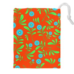 Background-texture-seamless-flowers Drawstring Pouch (4xl)