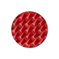 Sculpture-art-traffic-cones-plastic Rubber Coaster (round)