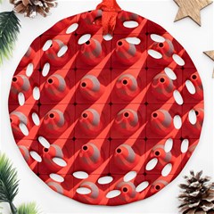 Sculpture-art-traffic-cones-plastic Ornament (round Filigree)