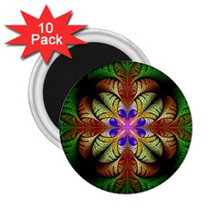 Fractal-abstract-flower-floral- -- 2 25  Magnets (10 Pack)  by Wegoenart