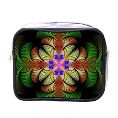 Fractal-abstract-flower-floral- -- Mini Toiletries Bag (one Side) by Wegoenart