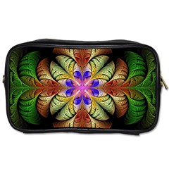 Fractal-abstract-flower-floral- -- Toiletries Bag (two Sides) by Wegoenart