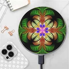 Fractal-abstract-flower-floral- -- Wireless Charger by Wegoenart