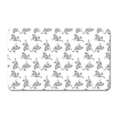 Robot Dog Drawing Motif Pattern Magnet (rectangular) by dflcprintsclothing