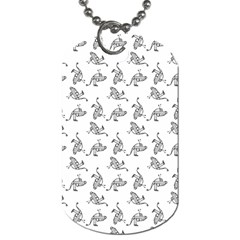 Robot Dog Drawing Motif Pattern Dog Tag (one Side) by dflcprintsclothing