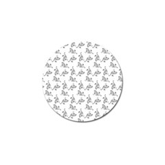 Robot Dog Drawing Motif Pattern Golf Ball Marker (4 Pack) by dflcprintsclothing